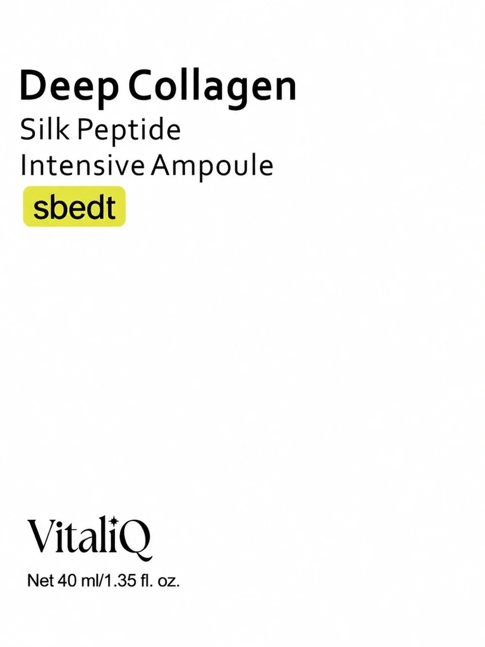 VitaliQ Deep Collagen Silk Peptide Intensive Ampoule